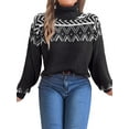 thumbnail image 3 of Women'S Sweaters Pullover Casual Long Sleeve Warm Sweaters Jumper Tops Fuzzy Knit Chunky Oversized Sweater Black L, 3 of 9