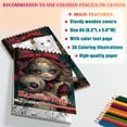thumbnail image 3 of TSPVOTUS Haunted Doll Spiral Bound Adult Coloring Book, A5 Wooden Cover, 30 Creepy Dolls Coloring Pages in Horror Styles for Stress Relief and Relaxation, 3 of 6