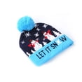 thumbnail image 1 of Sombrero de Navidad LED que brilla intensamente Papá Noel * Gorras Fiesta Muñeco de nieve Gorro Tocado Sombreros de punto Sombreros de Navidad Kits de decoración para fiestas Deja que nieve Inteprter HA068331-05, 1 of 6