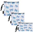 thumbnail image 2 of 3 Pack Reusable Food Storage Bags Eco-Friendly Food-Grade EVA Film Material Suitable for Lunches Picnics Travel and Work Cute Light Blue Bows Pattern, 2 of 8