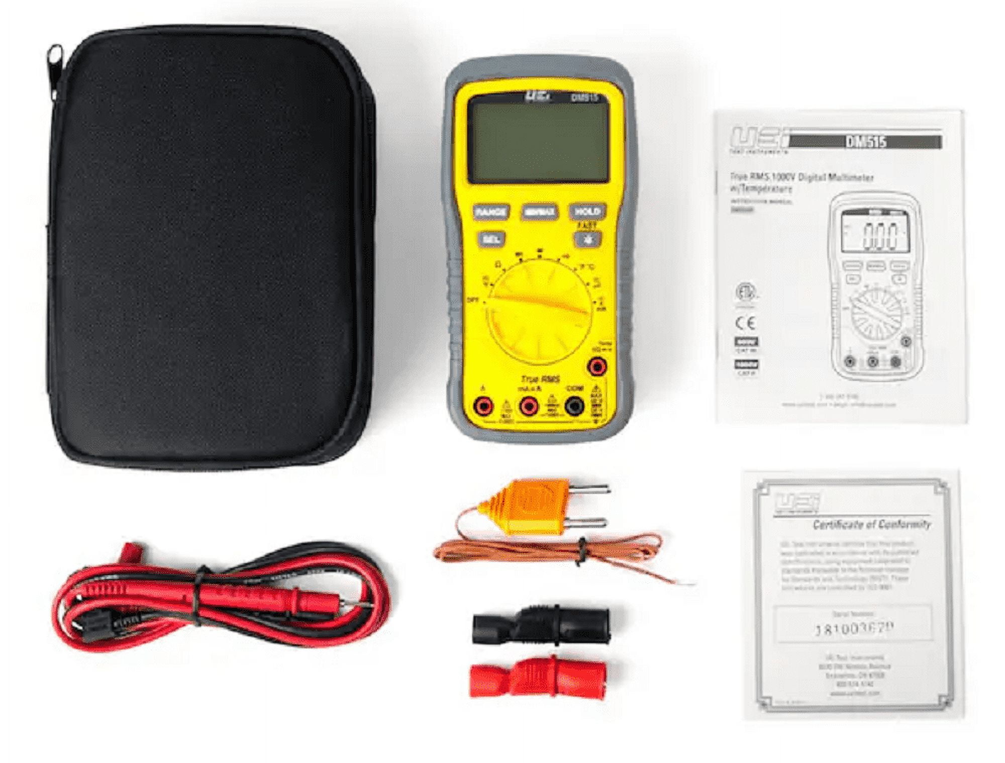 UEI Test Instruments DM515 True RMS 1000V Digital Multimeter with Temperature