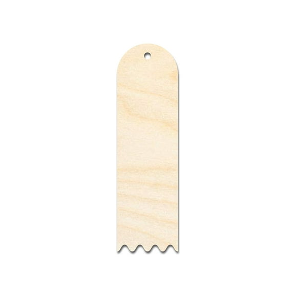 Unfinished Wood Rounded Zig Zag Bookmark Shape 4" / 1/8"
