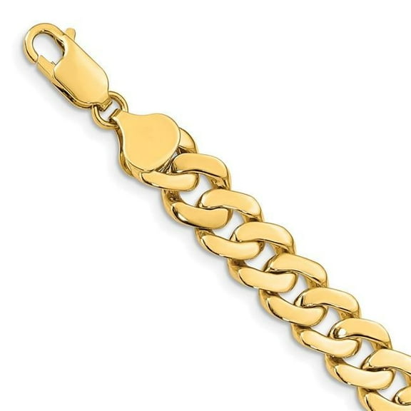 Primal Gold 14 Karat Yellow Gold 8.5mm Solid Fancy Link Bracelet