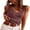 Brick Red, variant on Ribbed Tank Tops for Women Ruffle V Neck Summer Sexy Sweater Vest Comfy Sleeveless Shirts Trendy Casual Outfits Red Brown L