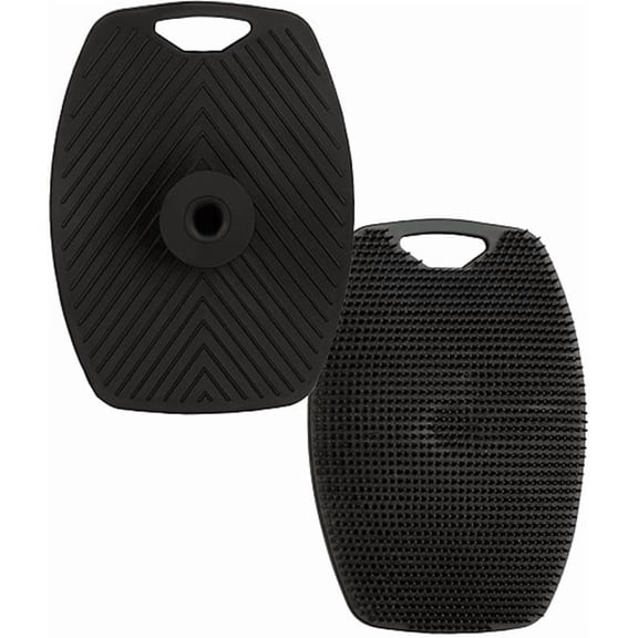 Abbex-Black Silicone Body Scrubber Bath Brush – Dual Side Exfoliating Shower Scrubber for Gentle Skin Care and Deep Cleaning