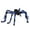 Blue-12in, variant on 12 Inch Halloween Spider Plush Color Block Hairy Fake Spider Props for Indoor Outdoor Home Yard Lawn Porch Haunted House Party Decor Supplies,Black