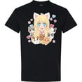 thumbnail image 3 of Inktastic Neko Anime Girl with Kittens T-Shirt, 3 of 5