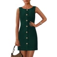 thumbnail image 1 of Vestido formal PRETTYGARDEN Verano 2025 con botones, verde, 1 of 6