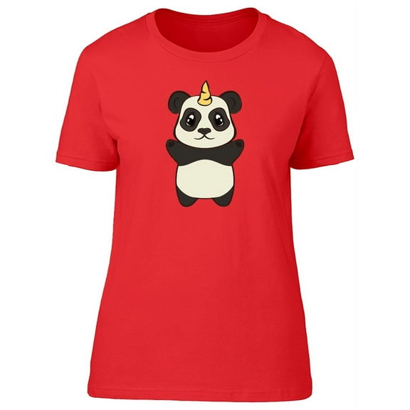 Happy Panda Unicorn T-Shirt Women -Image by Shutterstock, Female Large
