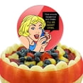 thumbnail image 5 of Acrylic Sounds Dangerous and Illegal I'll Be Right Over Funny Humor Cake Topper Party Decoration for Wedding Anniversary Birthday Graduation, 5 of 7