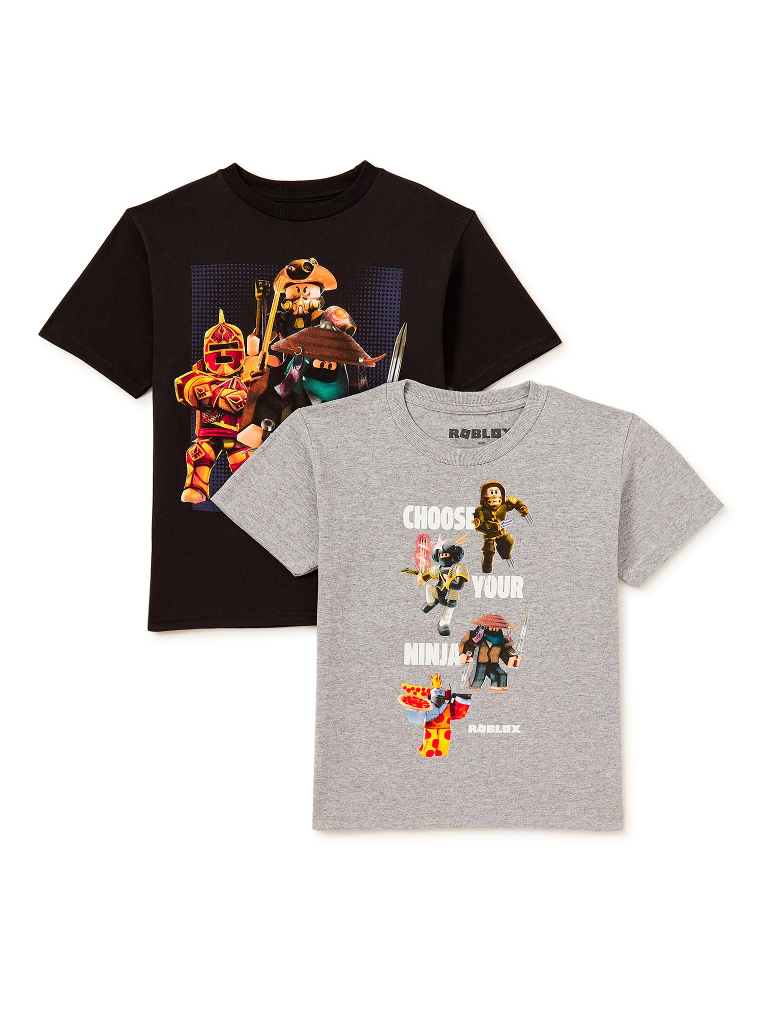 Boys Roblox Characters Graphic T-Shirt 2-Pack, Size 4-18