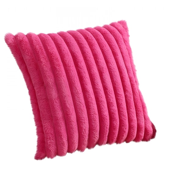 XIBUFE Corduroy Throw Pillows for Couch 18" X 18" Soft Plush Striped Square Pillow Indoor Decor Pillows for Sofa Couch Living Room Decoration,Throw Pillows,1 Pack