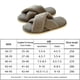 thumbnail image 4 of Pantuflas algodón con cruzadas pantuflas felpa agradables para la piel para uso doméstico (gris 36-37) [adecuadas para pies 35-36], 4 of 9