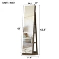 thumbnail image 3 of 360° Swivel Standing Jewelry Cabinet with Full Length Mirror Lockable Antique Brown MDF Jewelry Armoire Organizer with Interior Lighted Mirror for Bedroom Dressing Room, 3 of 10