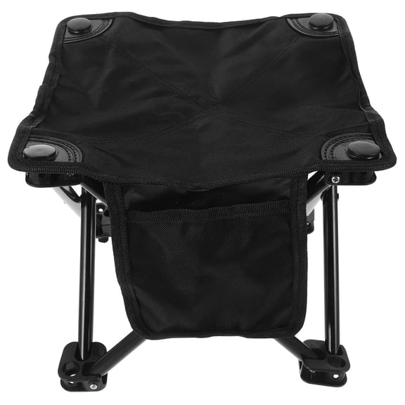 NICEXMAS Nicexmas Collapsible Stool Black Durable Oxford Cloth Strong Carbon Steel