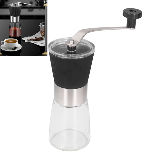 Molinillo De Café De Mano, Molino De Café De Manivela Multifuncional De Acero Inoxidable De Vidrio Para Exteriores
