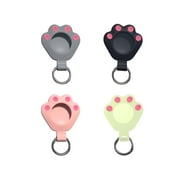 AWINNER Compatible for AirTag Case Keychain ,Silicone Protective Cover Secure Holder with Key Ring (4 cat Paws)