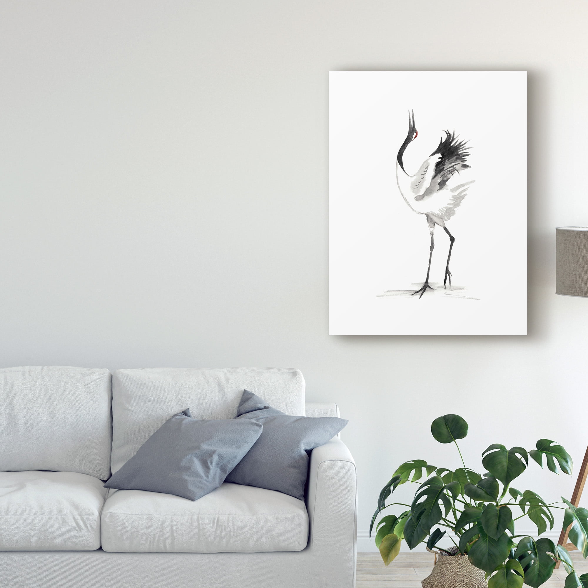 Trademark Fine Art 'Japanese Cranes IV' Canvas Art by Naomi McCavitt
