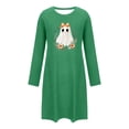 thumbnail image 3 of Censtreet Halloween Sleep Shirts for Women Long Sleeve Night Shirts for Sleeping Pullover Nightgown Soft Nightdress, 3 of 6