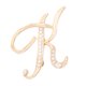 thumbnail image 1 of Uxcell Pin de Broche de Letra, Broches de Letra Inicial K con Rhinestone, Pin de Alfabeto de Metal Cristal A-Z para Regalo de Joyería para Mujeres, Ropa, Sombrero, Tono Dorado, 1 of 7