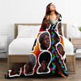 thumbnail image 4 of Martin Lawrence Blanket Flannel Soft Throw Blankets for Bedroom Livingroom Sofa Home 60"X50", 4 of 6
