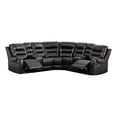 thumbnail image 2 of Ilia Two Tone Faux Leather Reclining Sectional with Console  & Cup Holder, 2 of 13