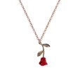 thumbnail image 1 of Colliers pour Femmes Collier Pendentif Rose en Trois Dimensions pour Femmes Bijoux, 1 of 5