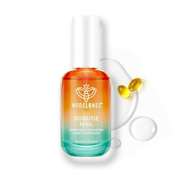 modelones Nail Dehydrator and Primer, 3-in-One Vitamin A  E & Keratin Nourishing Prep for Nail Thickening Solutions Acrylic & Gel Nails