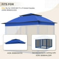 thumbnail image 6 of COOS BAY 11x11 Replacement Gazebo Top with Air Vent Sunshade Polyester Top Cover Only, Blue, 6 of 6