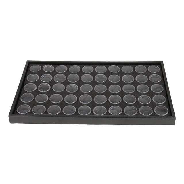 50 Piezas de Uñas con Purpurina Vacía, Polvo, Joyería, Almacenamiento, Soporte, Caja de Presentación