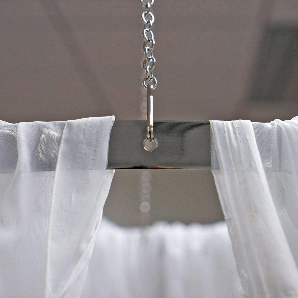 AK TRADING CO. 120" Wide (10Ft Wide) Voile Ceiling Drapes Sheer Curtain Panels with 4" Pocket for Wedding Venues, Banquet Halls, Corporate Events & Photobooth - White, 10 ft x 40 ft