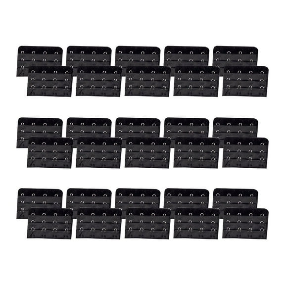 More of Me to Love Premium Bra Extenders 4-Hook Black 30-Pack