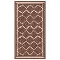 thumbnail image 3 of Safavieh Courtyard Amy Geometric Indoor/Outdoor Area Rug, Chocolate/Cream, 4' x 5'7", 3 of 10