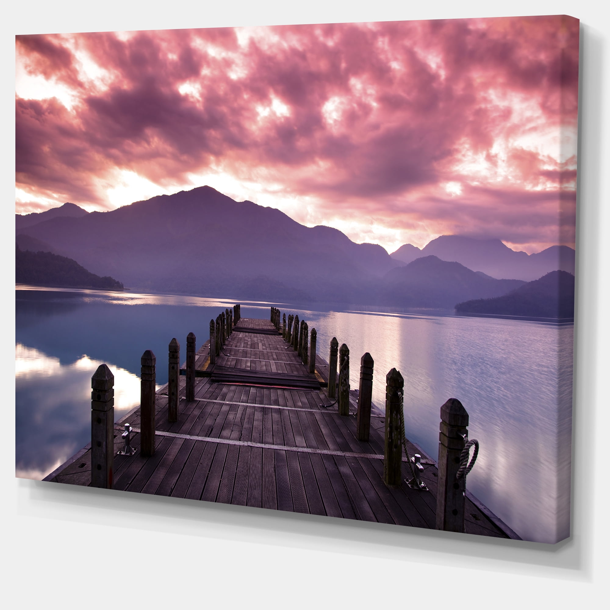 Designart 'Beautiful Spring Sea at Morning ' Photography Canvas Art Print