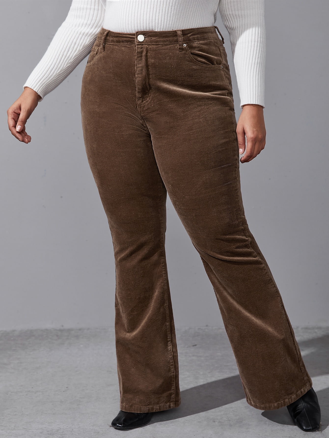 2022 Elegant Coffee Brown Women's Plus 