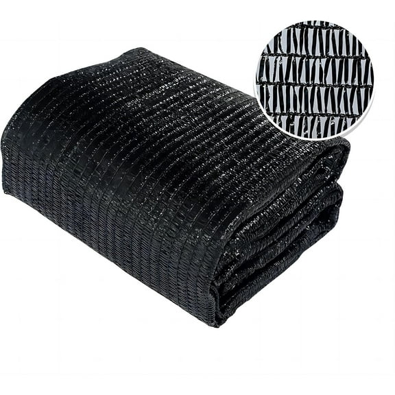 Agfabric 12 X 20ft 50% Shade Cloth Sun Shade Fabric Sunblock Shade Cloth Cover with Clips for , Black
