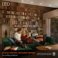 thumbnail image 4 of Bombilla LED Sylvania Flood BR30, 9 W, 800 lm, 3000 K, regulable, paquete de 2, 4 of 6