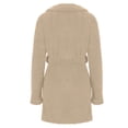 thumbnail image 5 of KICILVS Bathrobe for Men Plush Fleece Cozy Soft Belted Mid Length Robe with Pockets Warm Winter Home Shower Wear Beige, 5 of 9