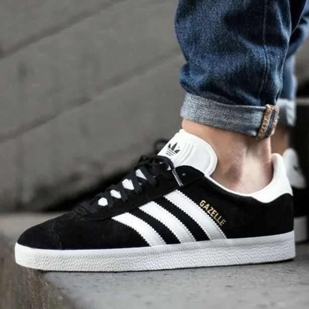 Adidas Originals Gazelle Men’s Running Shoe Black Athletic Sneaker Trainers #476