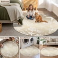 thumbnail image 5 of Brown Ombre Coastal Round Area Rug 3Ft Washable Small Circle Rugs for Kitchen Entryway, Sea Nautical Summer Beach Starfish Coral Non-Slip Carpet Floor Mats Indoor Outdoor Carpet Runner Home Decor, 5 of 8