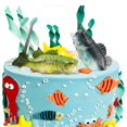 thumbnail image 1 of Macepason 2 Piezas De Decoración Para Tarta De Pesca, Decoración Para Tarta De Pesca, Decoración Para Fiesta De Cumpleaños, Decoración Para Fiesta De Cumpleaños, 1 of 5