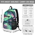 thumbnail image 3 of JIALIOU 14" Laptop Backpack Waterproof Airline Approved Stylish Casual Daypack for Travel Business College Work, Snow Aurora, 3 of 8