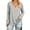 Gray, variant on Women's Plus Size V Neck Tops Lightweight Soft Long Sleeve Shirts with Thumbholes Oversize Casual Solid Color Side Split Hem Tunic Blouses XXXXXL