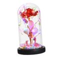 thumbnail image 4 of DOLITY Rose in Glass Dome Valentines Day Gifts for Him Artificial Rose Flower LED Night Red, 4 of 9