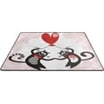 thumbnail image 3 of Coolnut Valentines Beautiful Cats Area Rug Pad - 3x2ft - 100% Light Weight Polyester Fabric for Living - Bedroom, 3 of 6