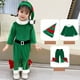 thumbnail image 5 of Disfraz de Papá Noel para niñas y niños, disfraz de elfo verde, disfraz de cosplay, fiesta de carnaval, festival, Navidad, Año Nuevo, conjunto de ropa elegante, 5 of 5