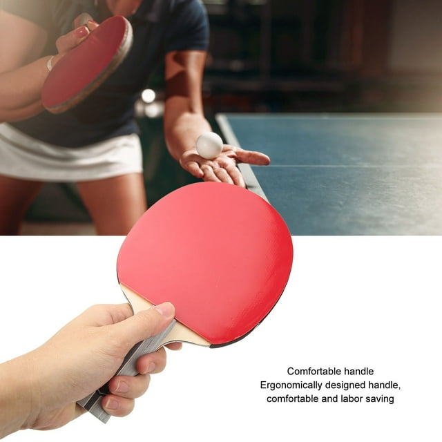 Paleta de tenis de mesa, raqueta de tenis de mesa de entrenamiento de goma de doble cara, apretón de manos para competición