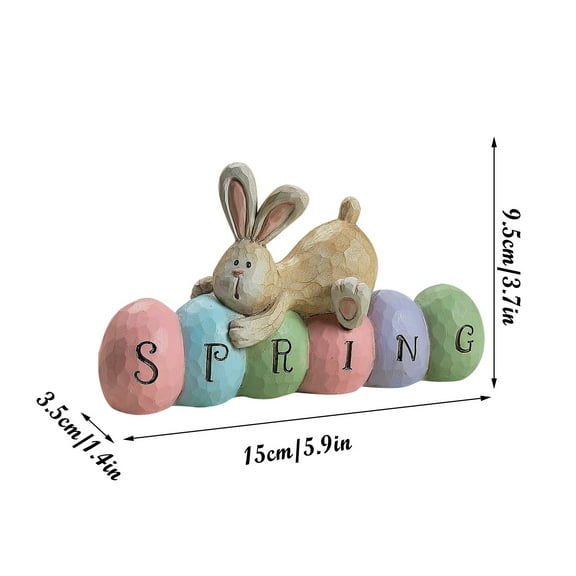 Easter Egg Bunny Center Decoration, Spring Desktop Easter Decoration, Suitable for Office, Home, Living Room, Bedroom Easter Decoration