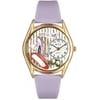 Womens C1010006 Classic Gold Shoe Shopper Lavender Leather And Goldtone Watch