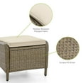 thumbnail image 2 of Afuera Living Outdoor Patio Aluminum Polyrattan Ottoman in Beige, 2 of 8